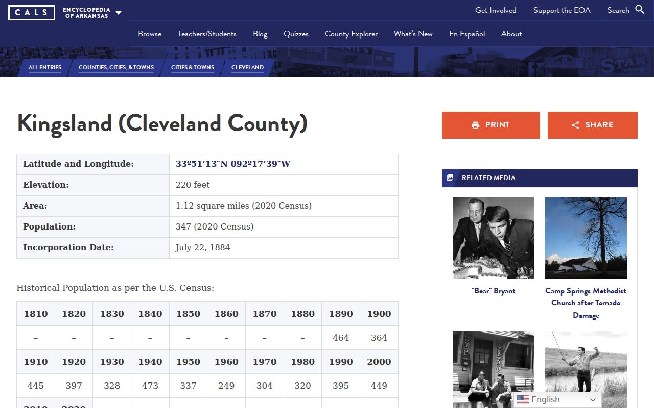 Kingsland criminal history incorporated city profile in Cleveland County