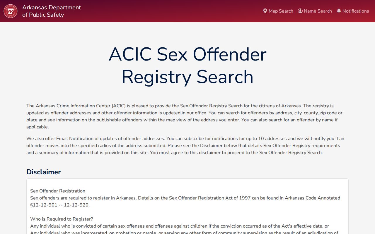 Cleveland County criminal history Arkansas sex offender registry search